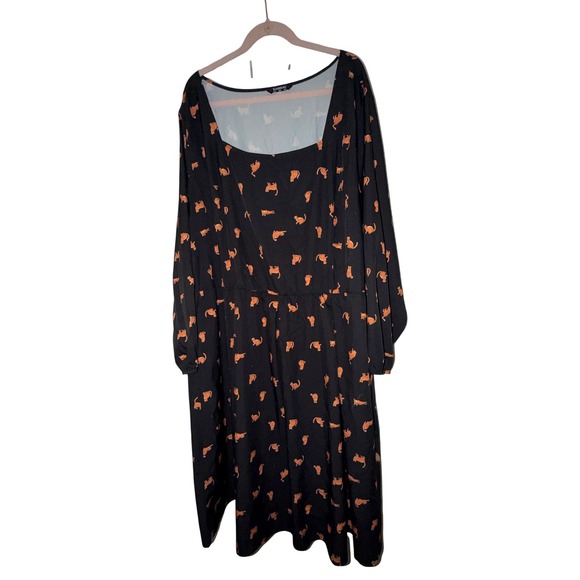 BloomChic Dresses & Skirts - BloomChic Black and Orange Long Sleeve Dress